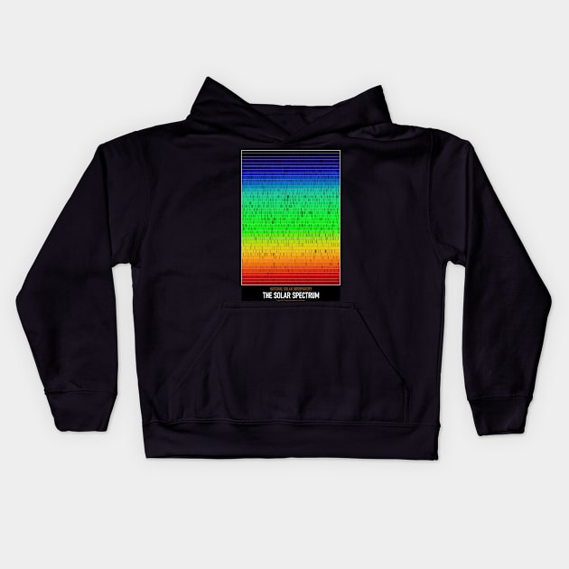 High Resolution Astronomy The Solar Spectrum Kids Hoodie by tiokvadrat